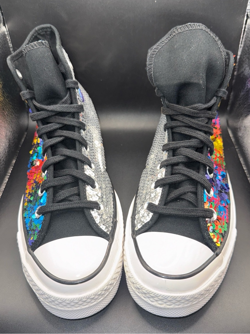 Size 11.5 - Converse Chuck 70 High Pride - Sequined Wmns, 167755C, New W/O Box